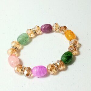 Rapunzel Disney Multicolored Beaded Stretch Bracelet New